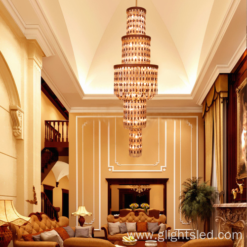 Hotel Villa Glass Led Chandelier Light